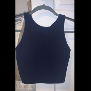 Brand new NAVY BLUE ATHLETA crop workout top. Size: medium. Perfect condition!